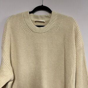 Everlane Beige Ribbed Sweater